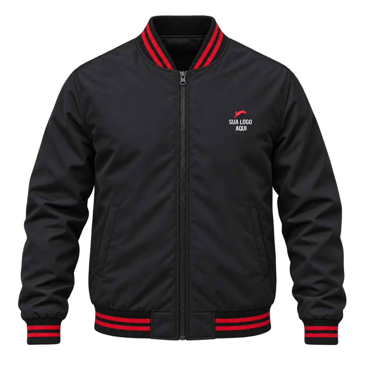 Jaqueta College - Preto e Vermelho · Variante 2